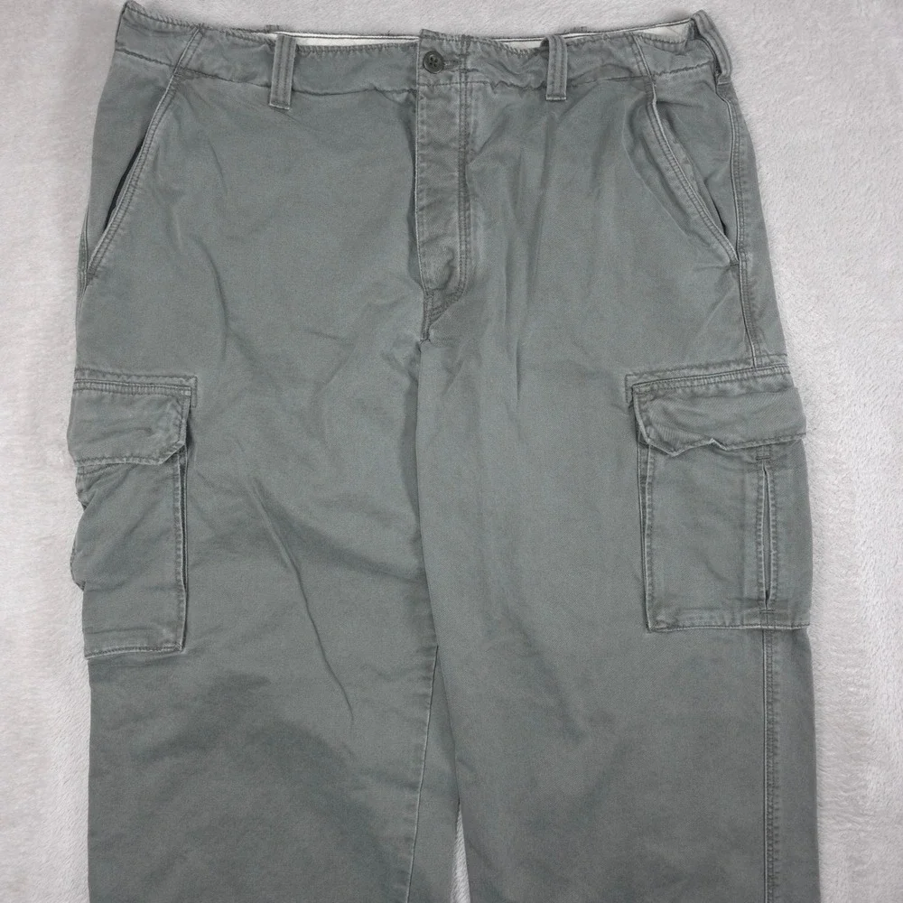 VINTAGE J Crew Cargo Pants Mens 38 32 Green Cargo Utility Cotton‎ Twill